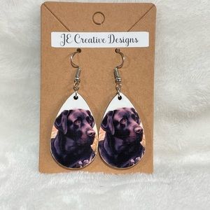 Black Lab Earrings